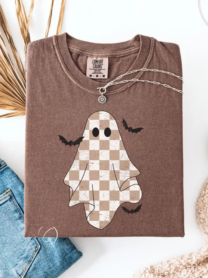 Checkered Ghost Graphic Tee