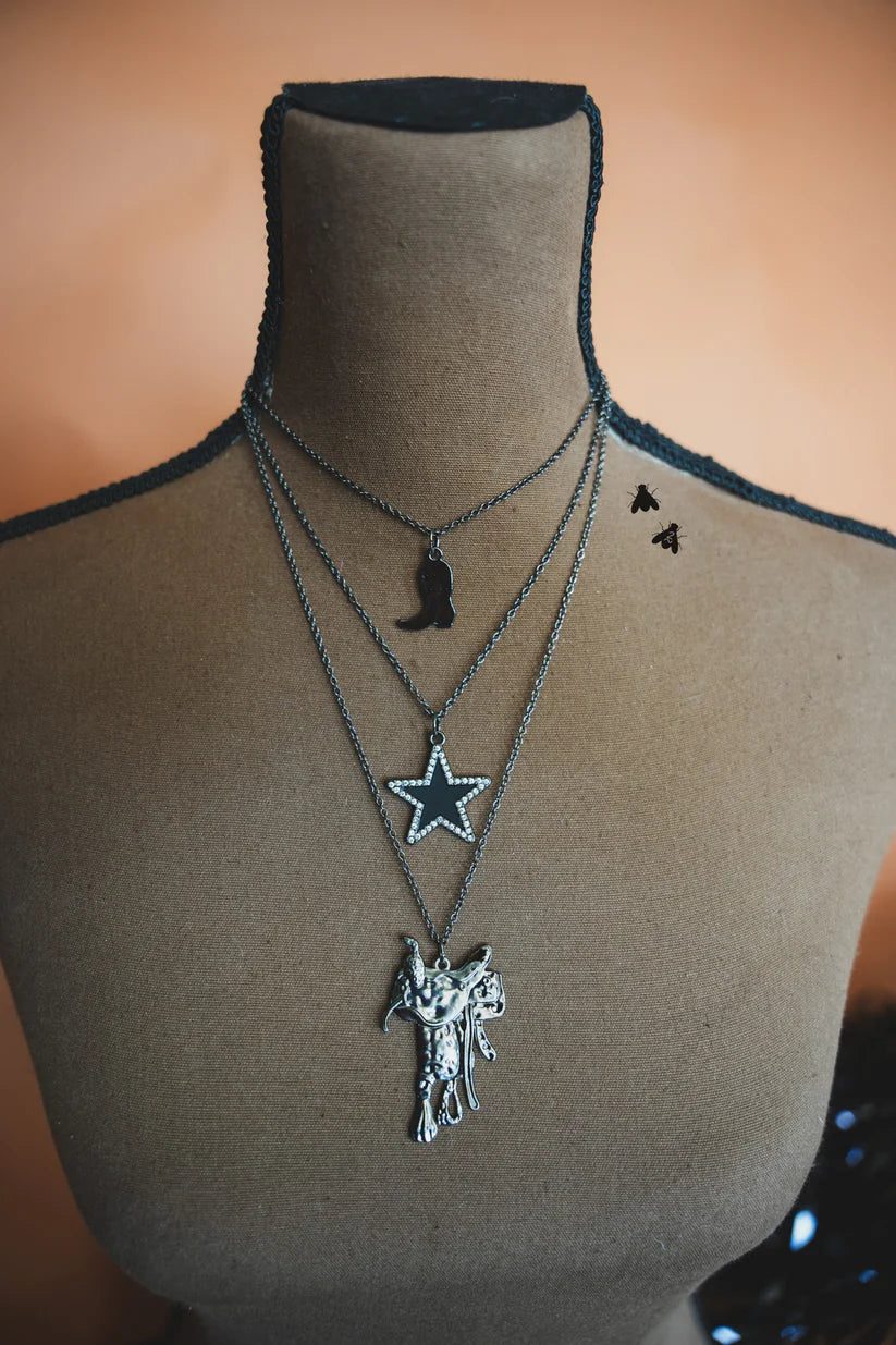 Blazin' Saddle Necklace Stack