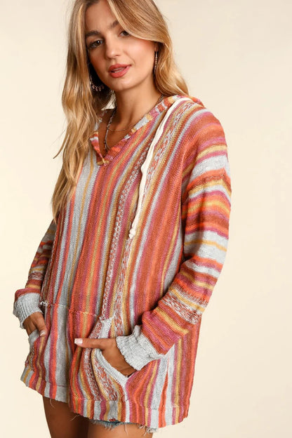 Light-weight Striped Hoodie