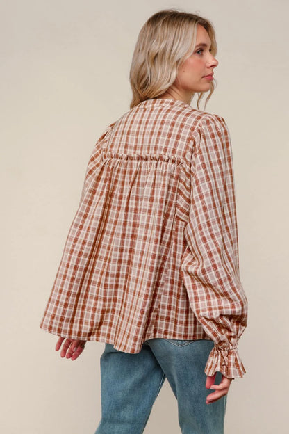 Plaid Blouse
