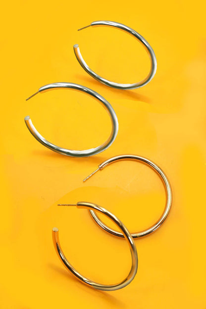 18K Stainless Steel Tarnish Free Waterproof Hoop