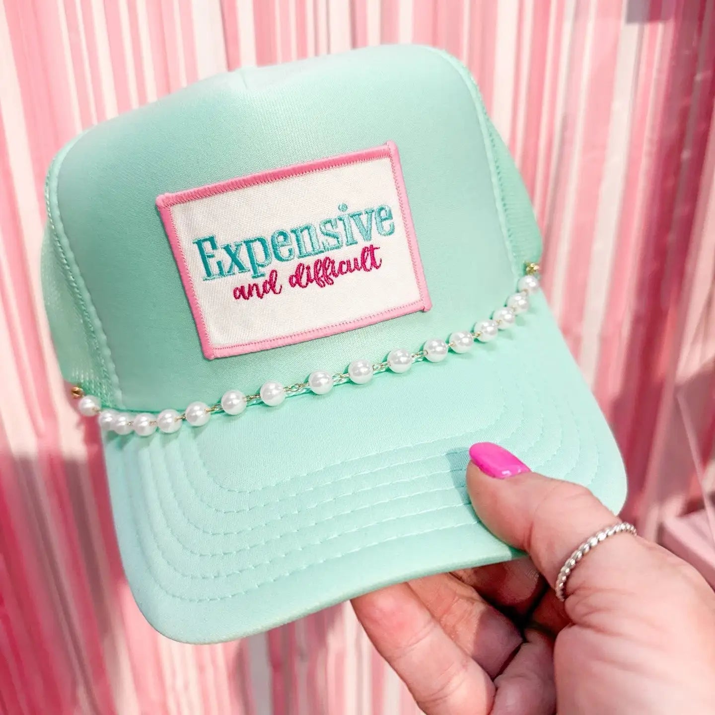 Expensive & Difficult w/ Pearl Hat Chain Trucker