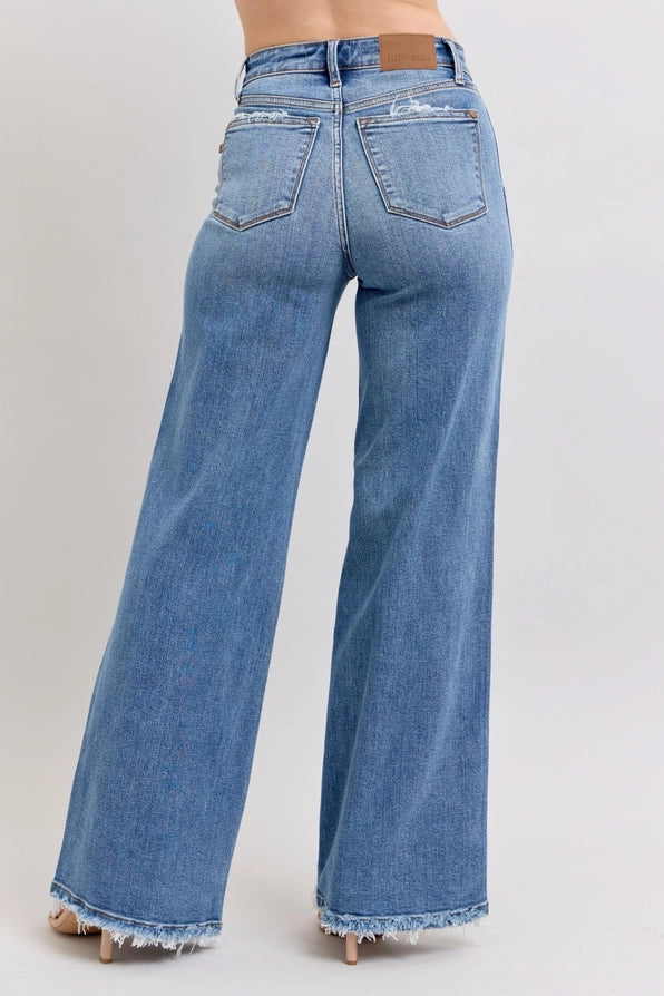 Judy Blue HW Retro Wide Fit Jeans