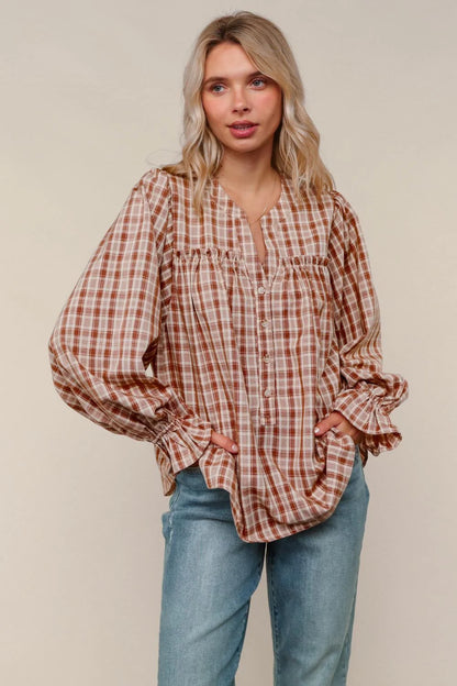 Plaid Blouse
