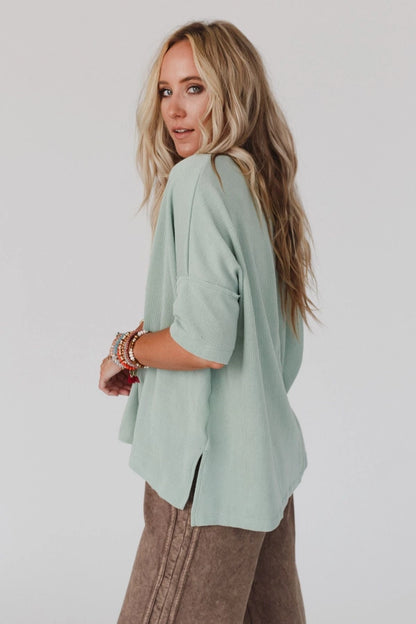 V-Neck Ribbed Tee