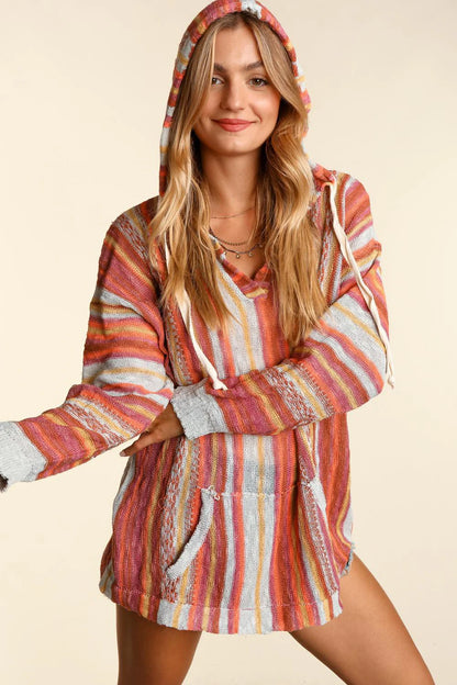 Light-weight Striped Hoodie