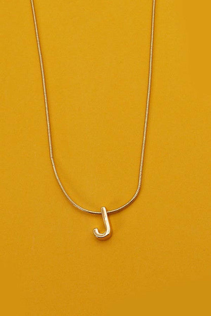 Snake Chain Initial Pendant Necklace