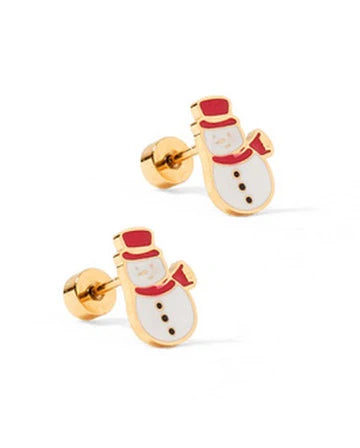 Snowman Screwback Studs