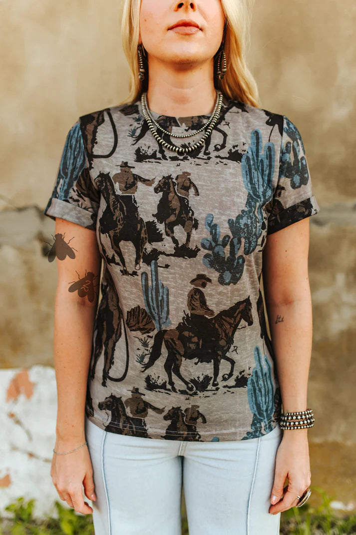 Dust It Off Cowboy Tee