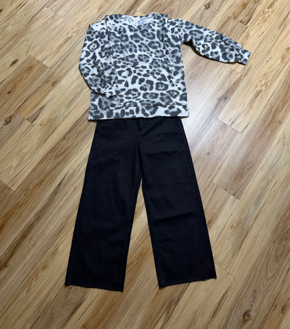 Leopard Wide Neck Top