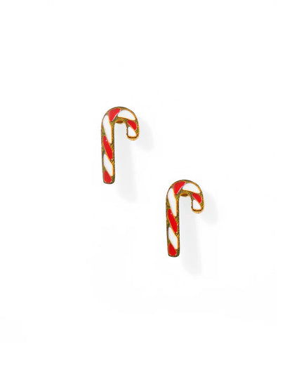 Candy Cane Screwback Earrings