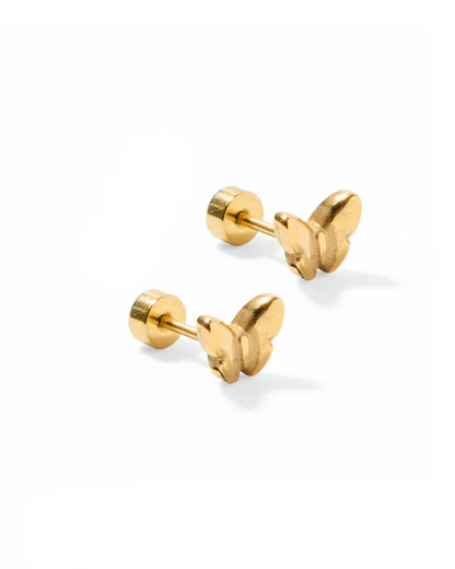 Gold Butterfly Studs