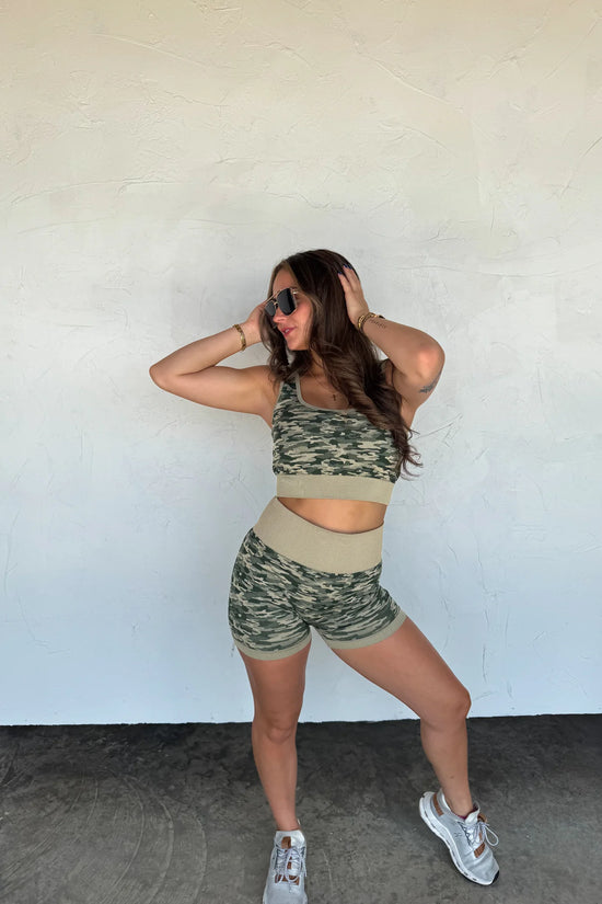 Camo Bra&Bikers Set