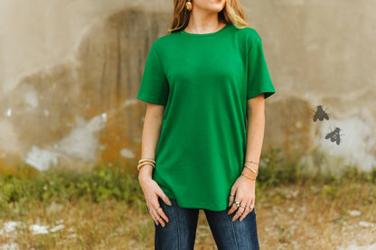 Cloud Basic Tee-Kelly Green