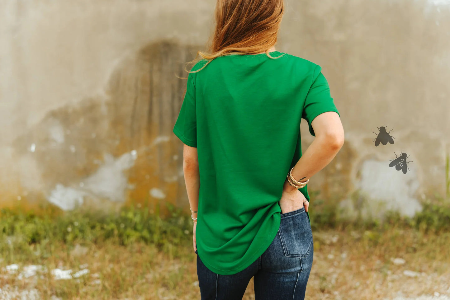 Cloud Basic Tee-Kelly Green