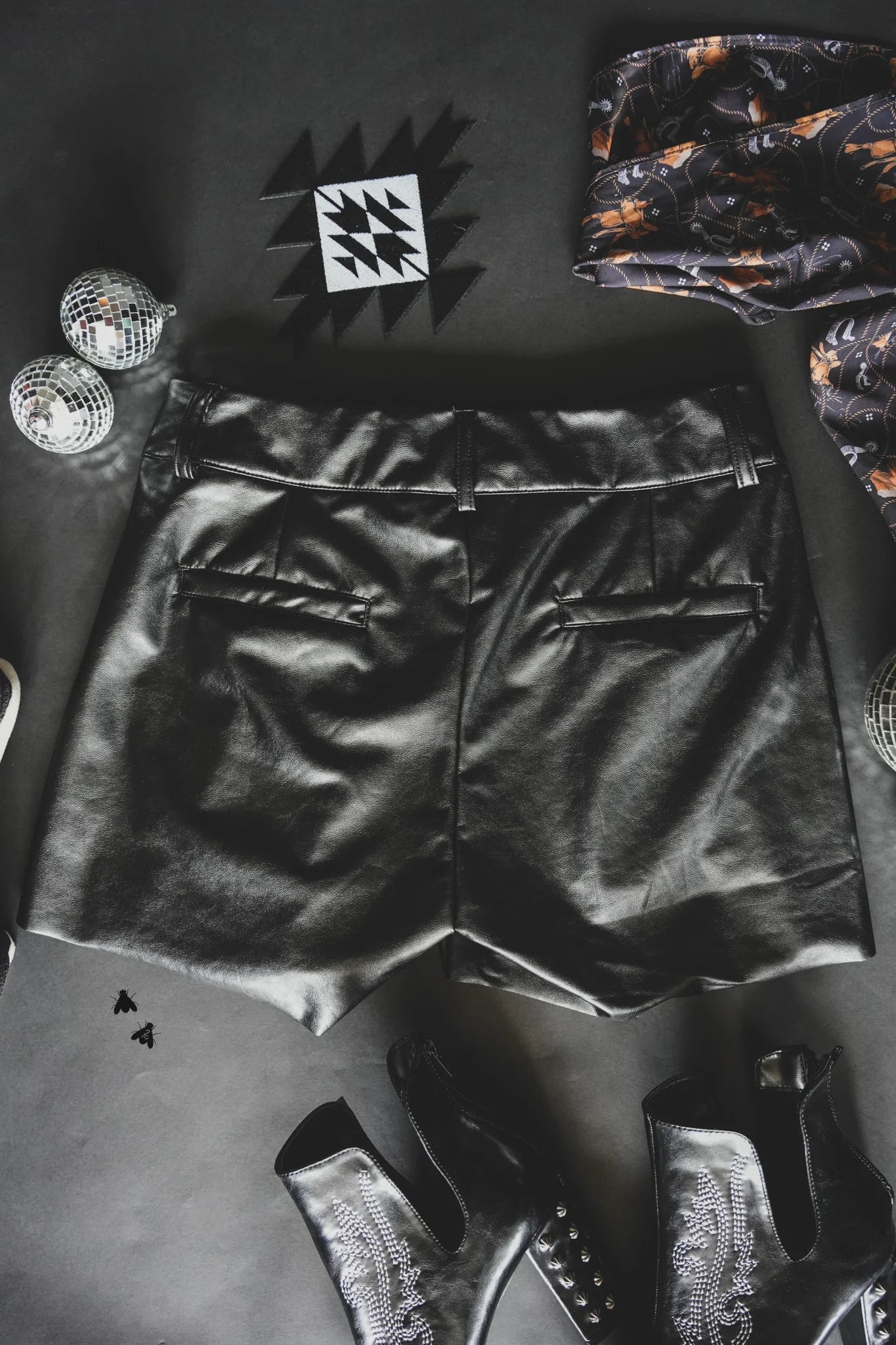 Faux Leather Shorts