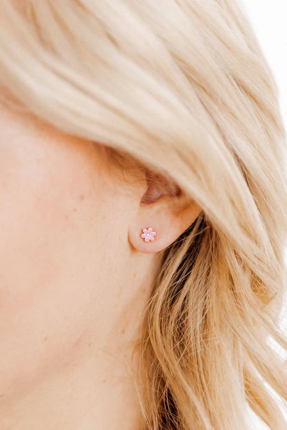 Flower Screwback Stud Earrings