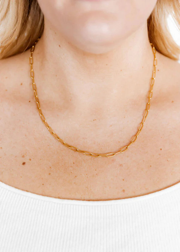 Gold Paperclip Necklace