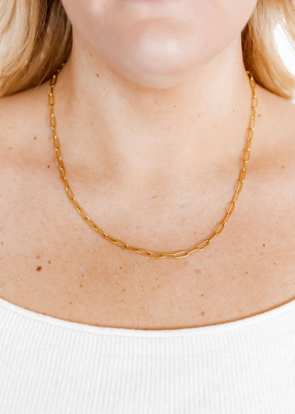 Gold Paperclip Necklace
