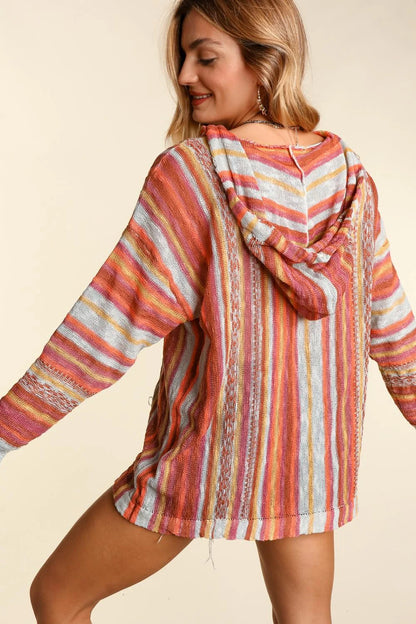 Light-weight Striped Hoodie
