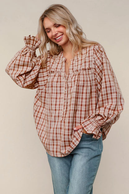 Plaid Blouse
