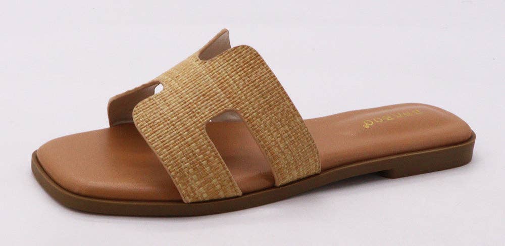 H-cutout Band Flat Sandals