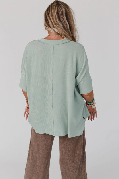 V-Neck Ribbed Tee