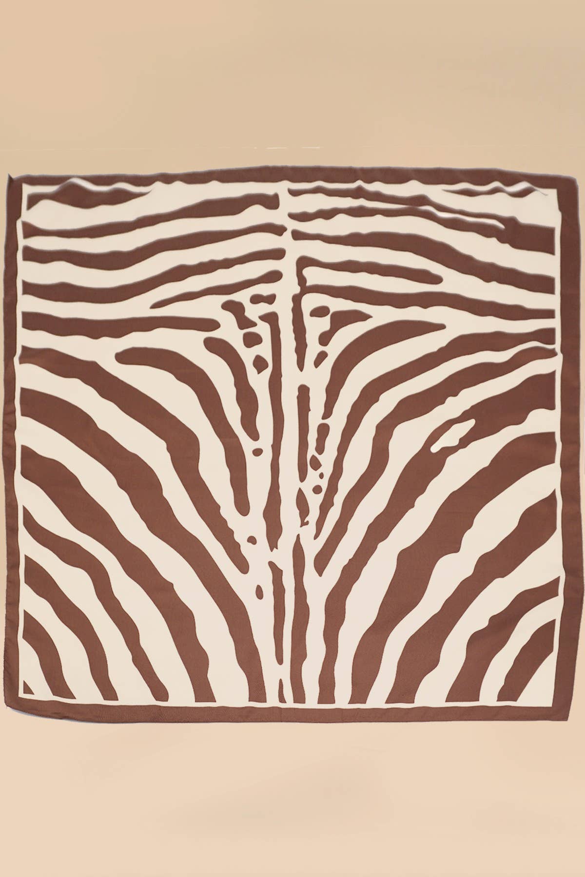 Large Vintage Zebra Print Bandana Scarf