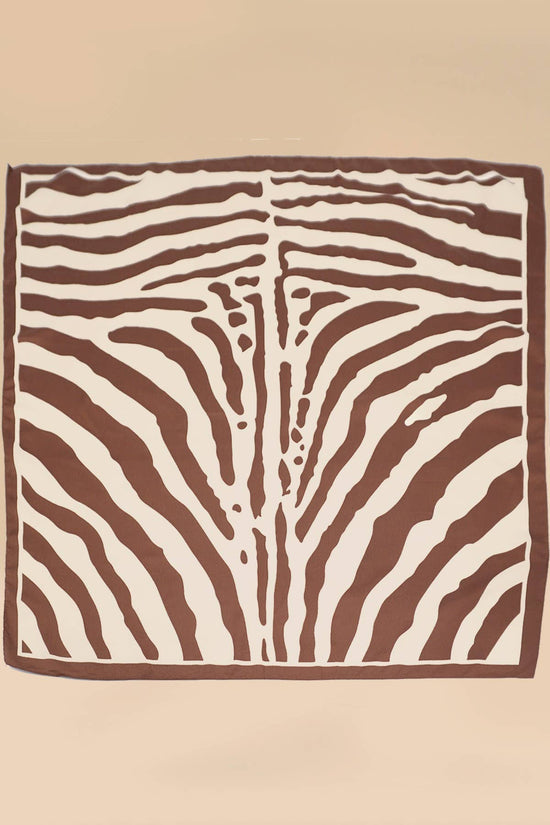 Large Vintage Zebra Print Bandana Scarf