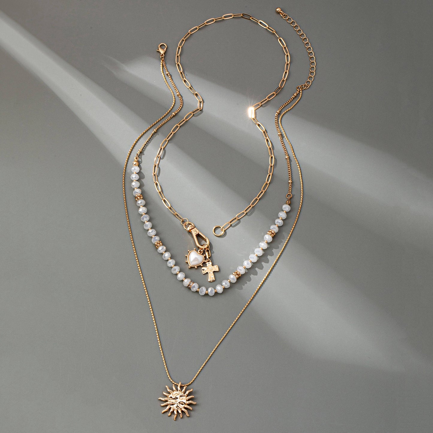 Multi Beaded Layer Necklace