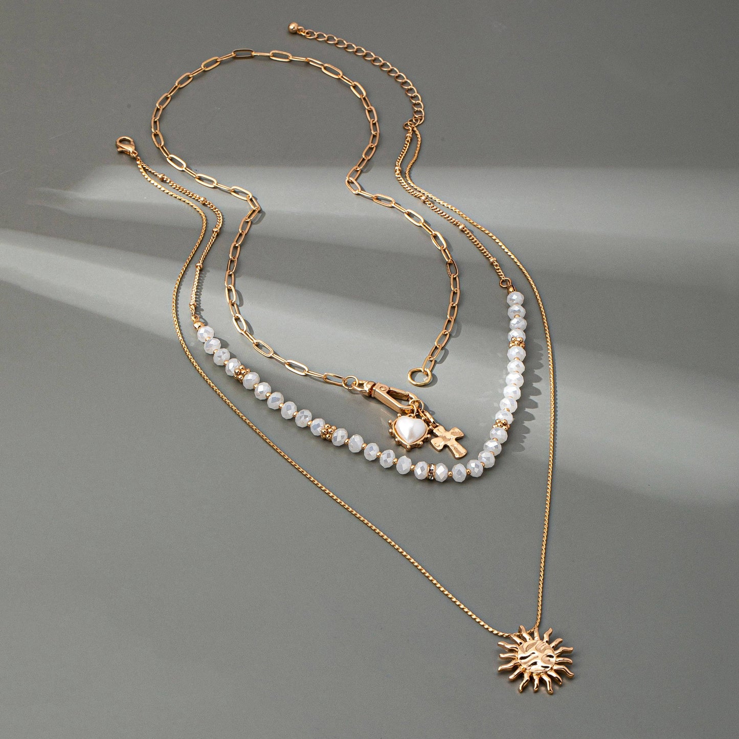 Multi Beaded Layer Necklace