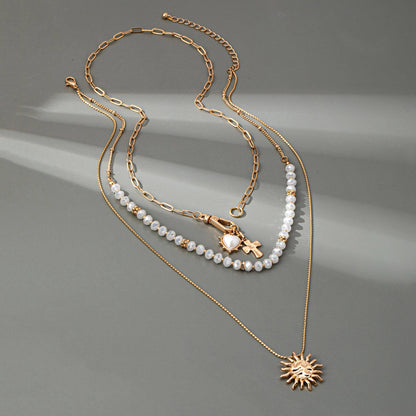 Multi Beaded Layer Necklace
