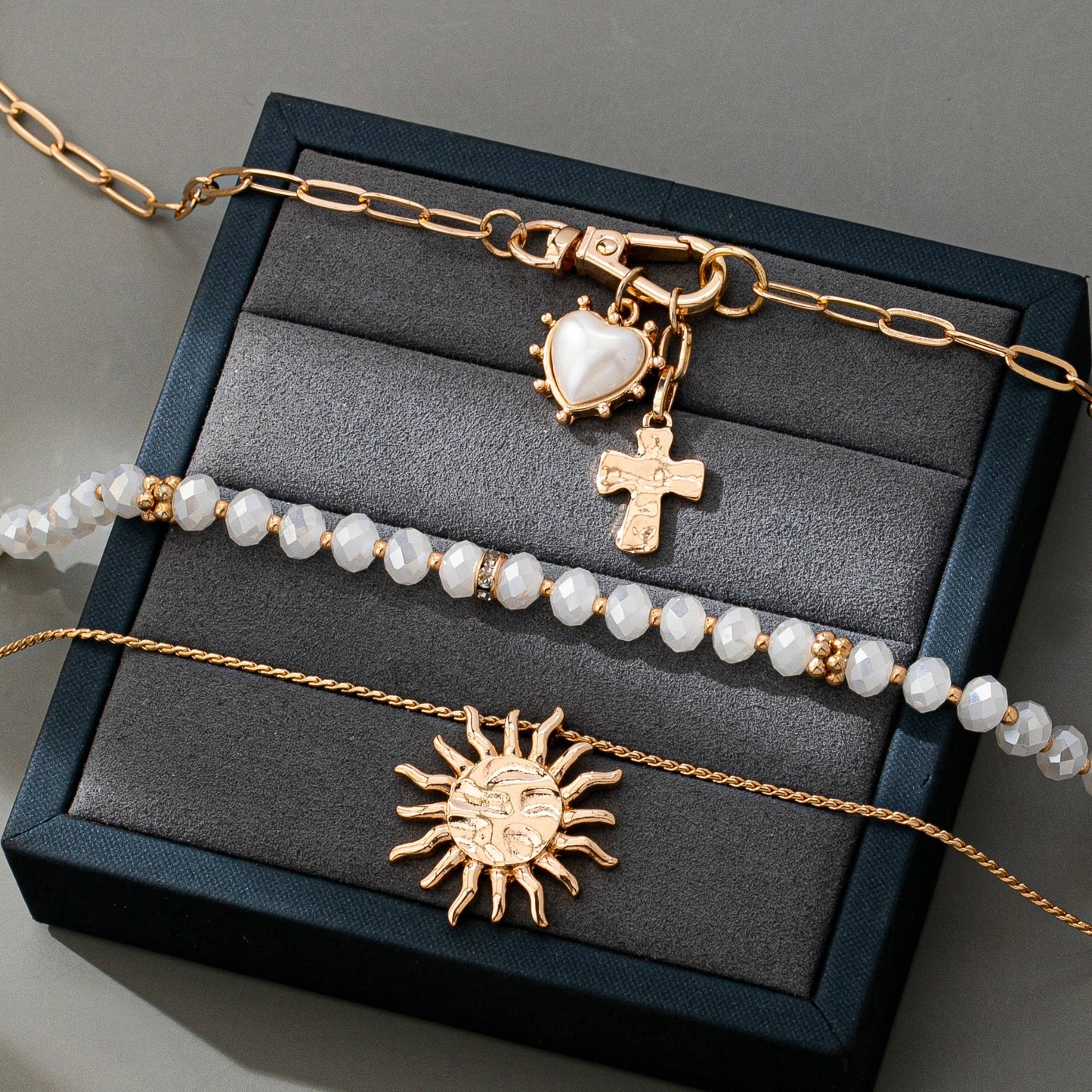 Multi Beaded Layer Necklace