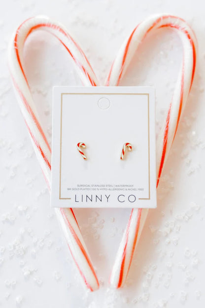 Candy Cane Screwback Earrings